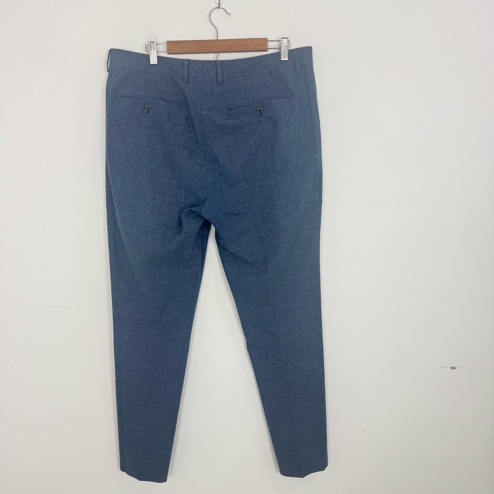 Bonobos Mens Italian Stretch Wool Dress Pants Blue Slacks 36x32 - Picture 3 of 11